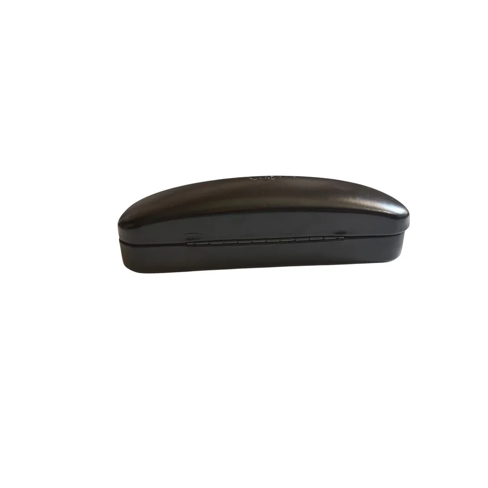Coach New York Black Hard Shell Clamshell Eyewear Case with Cleaning Cloth